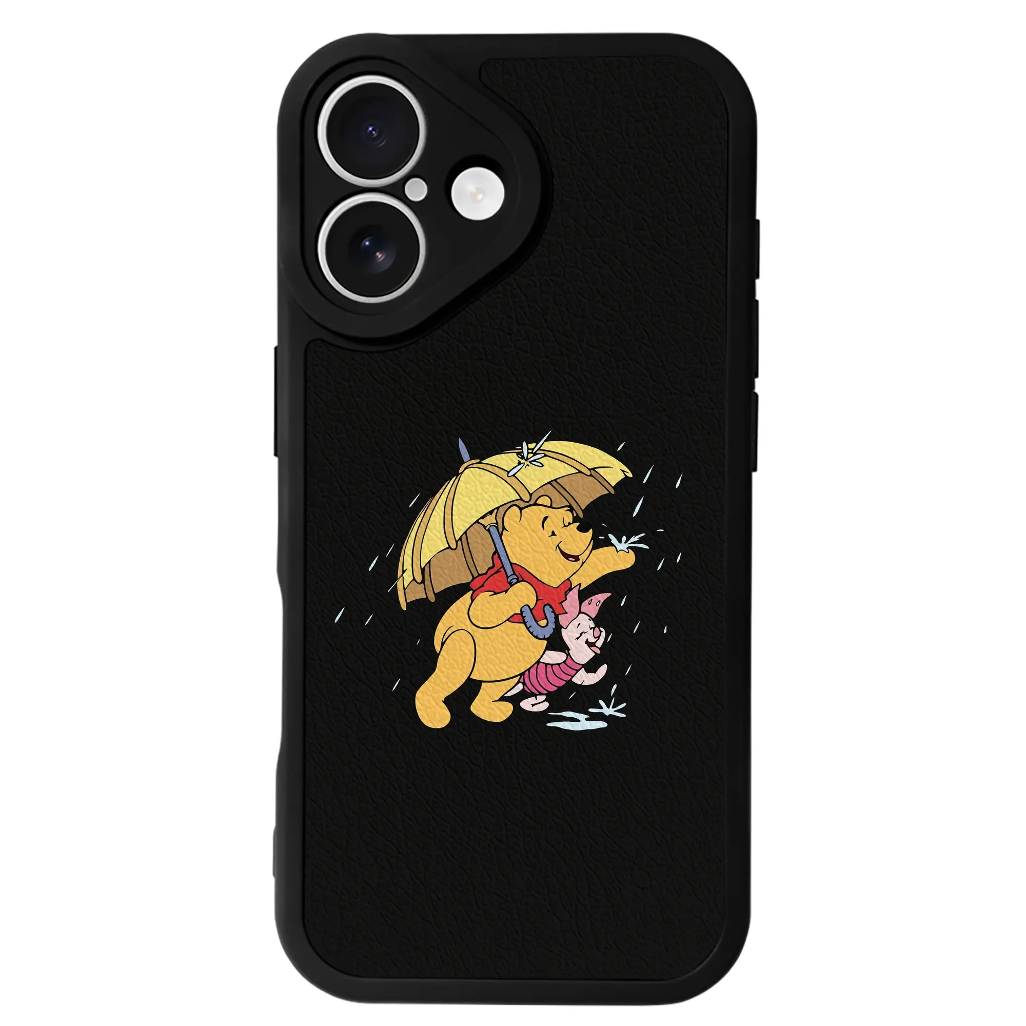 プーさん グッズ くまのプーさん - IPhone 16シリーズ対応 ・ シリコンスマホケース ・ レザー調 ・ 高精度フィット ・ 耐衝撃 ・ ワイヤレス充電対応 ・ 精密カット